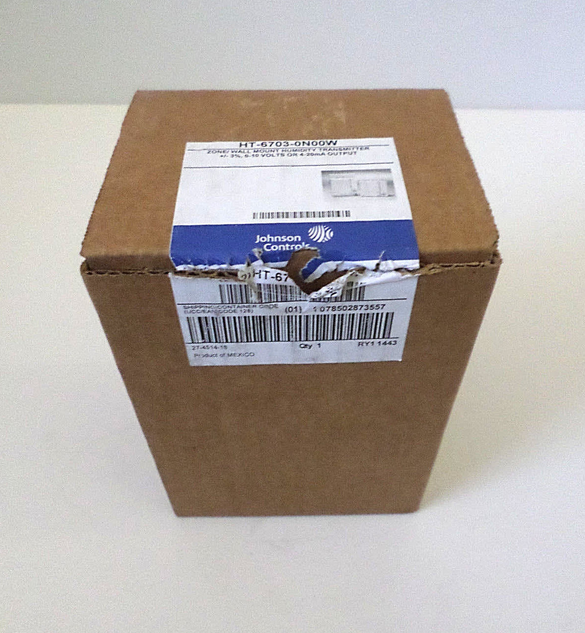 Johnson Controls HT-6703-0N00W Zone/Wall Mount Humidity Transmitter NOS OPEN BOX