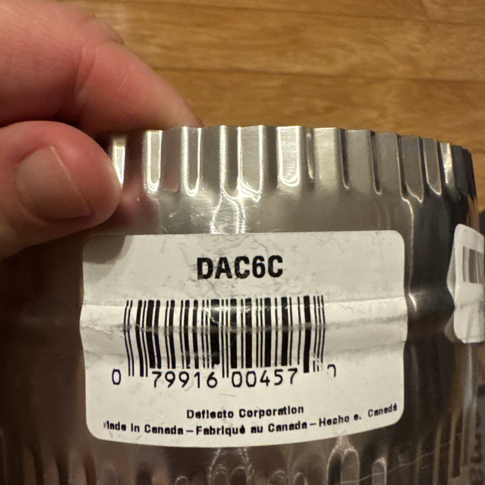 Deflecto DAC6C 6in Aluminum Duct Connector Crimped HVAC Dryer Vent Exhaust Pipe