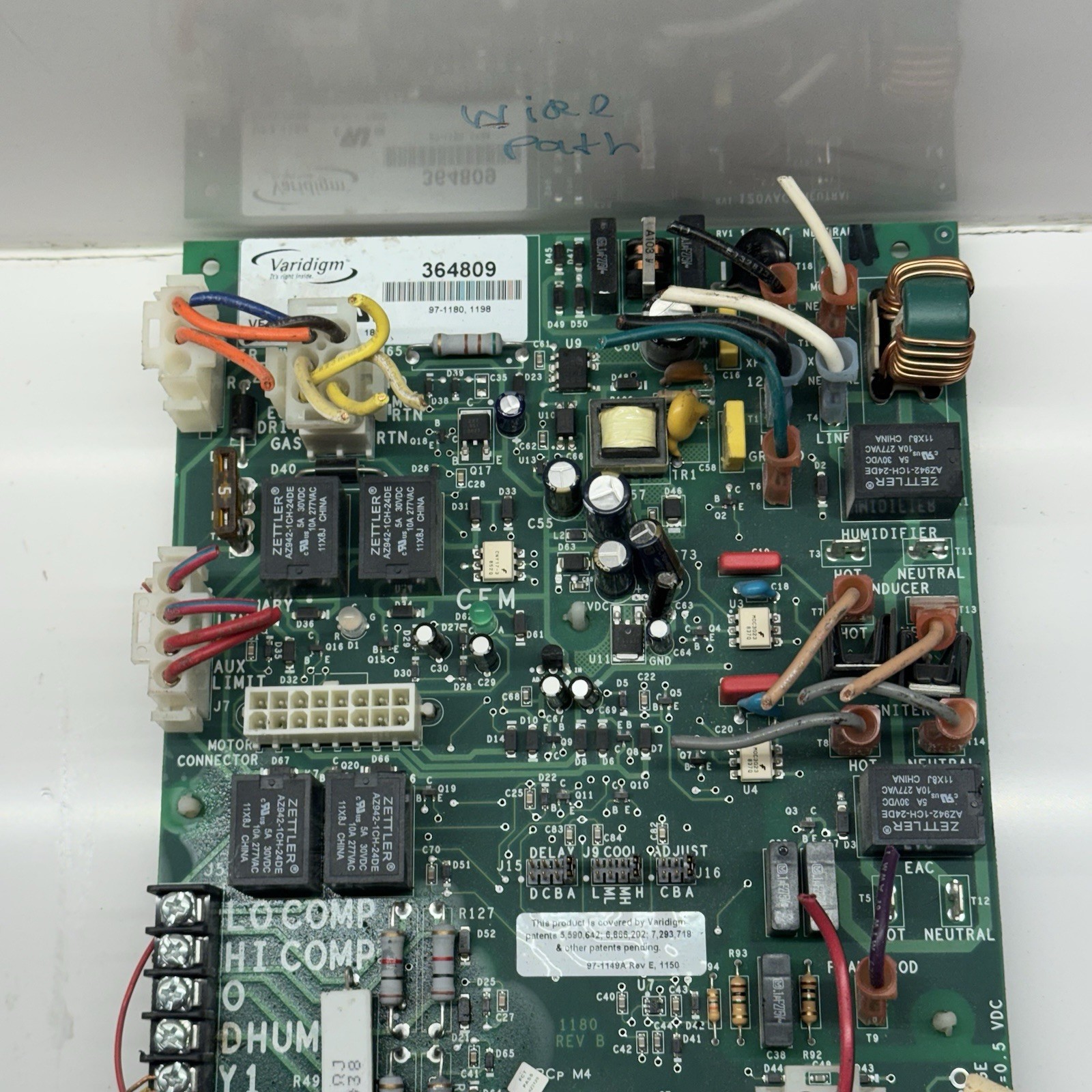 York Luxaire VARIDIGM 364809 Control Circuit Board SCD-1096 VF4-1180 used #P667