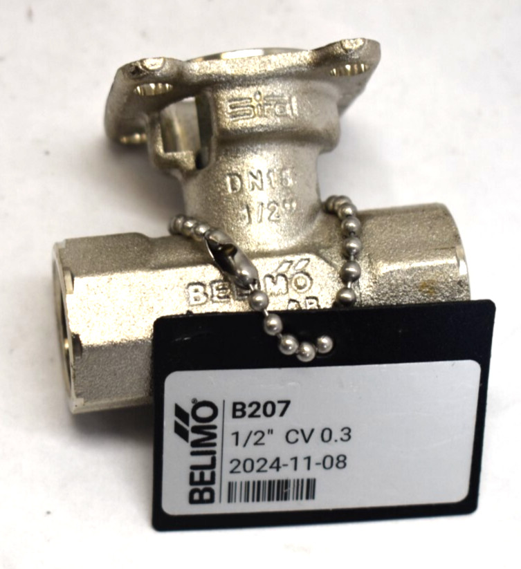 Belimo B207 Actuator Valve CV- 0.3 1/2″ x 1/2″ NPT DN15 600 PSI 4140KPa