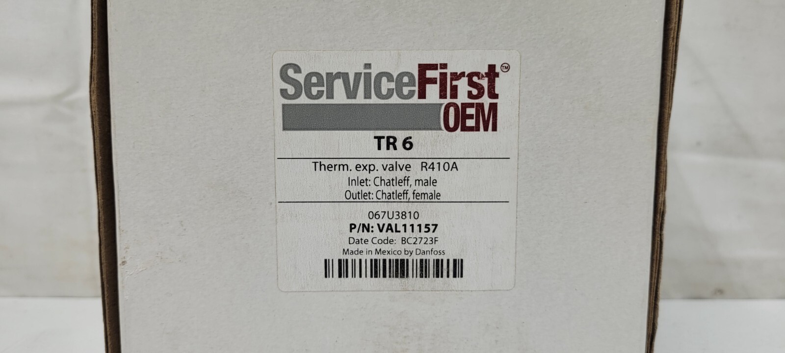 TRANE SERVICE FIRST OEM TR6 VAL11157 VALVE EXPANSION 4 TON 3/4 INLET/ OUTLET