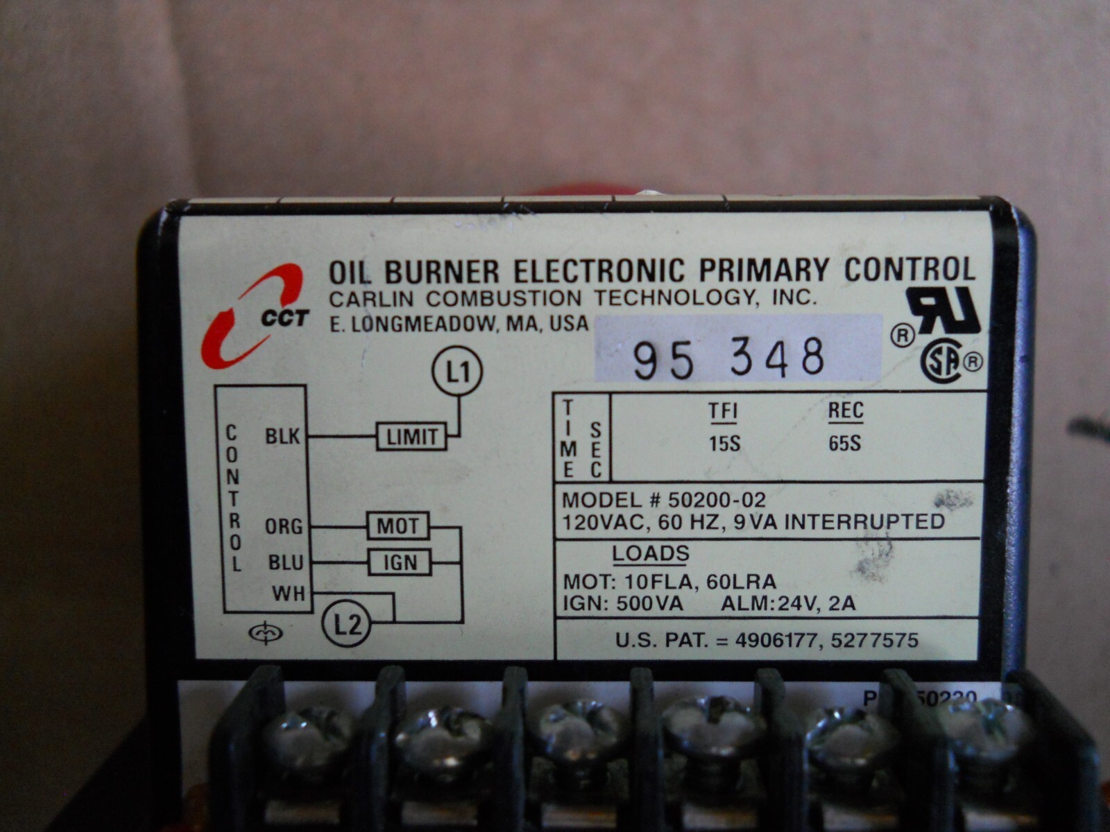 OEM 50200-02 Oil Burner Control 4-Wire