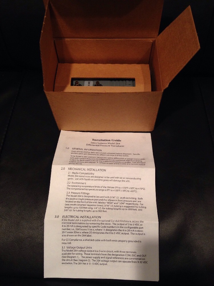 SETRA DPT2640-R25B 2641R25WB2DA1D New Johnson controls pressure transducer