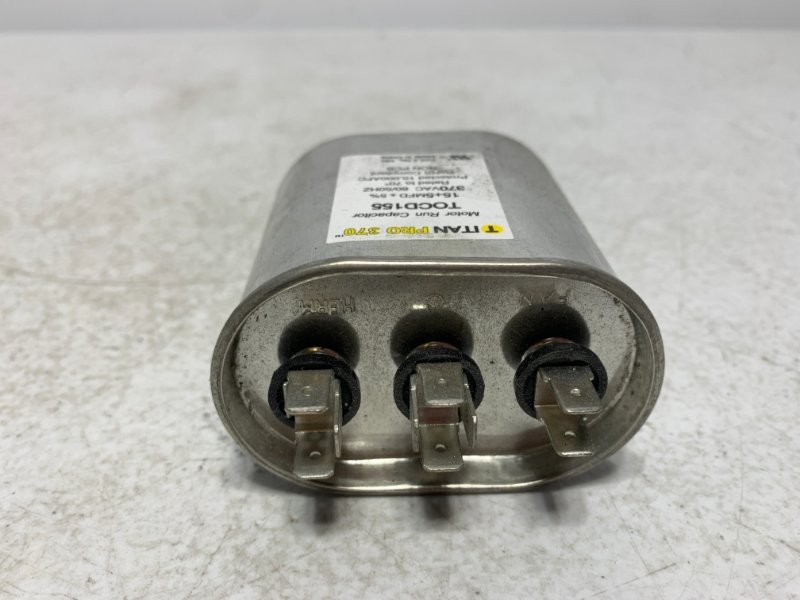 Titan Pro TOCD155 Motor Run Capacitor 15/5 MFD 370VAC Oval