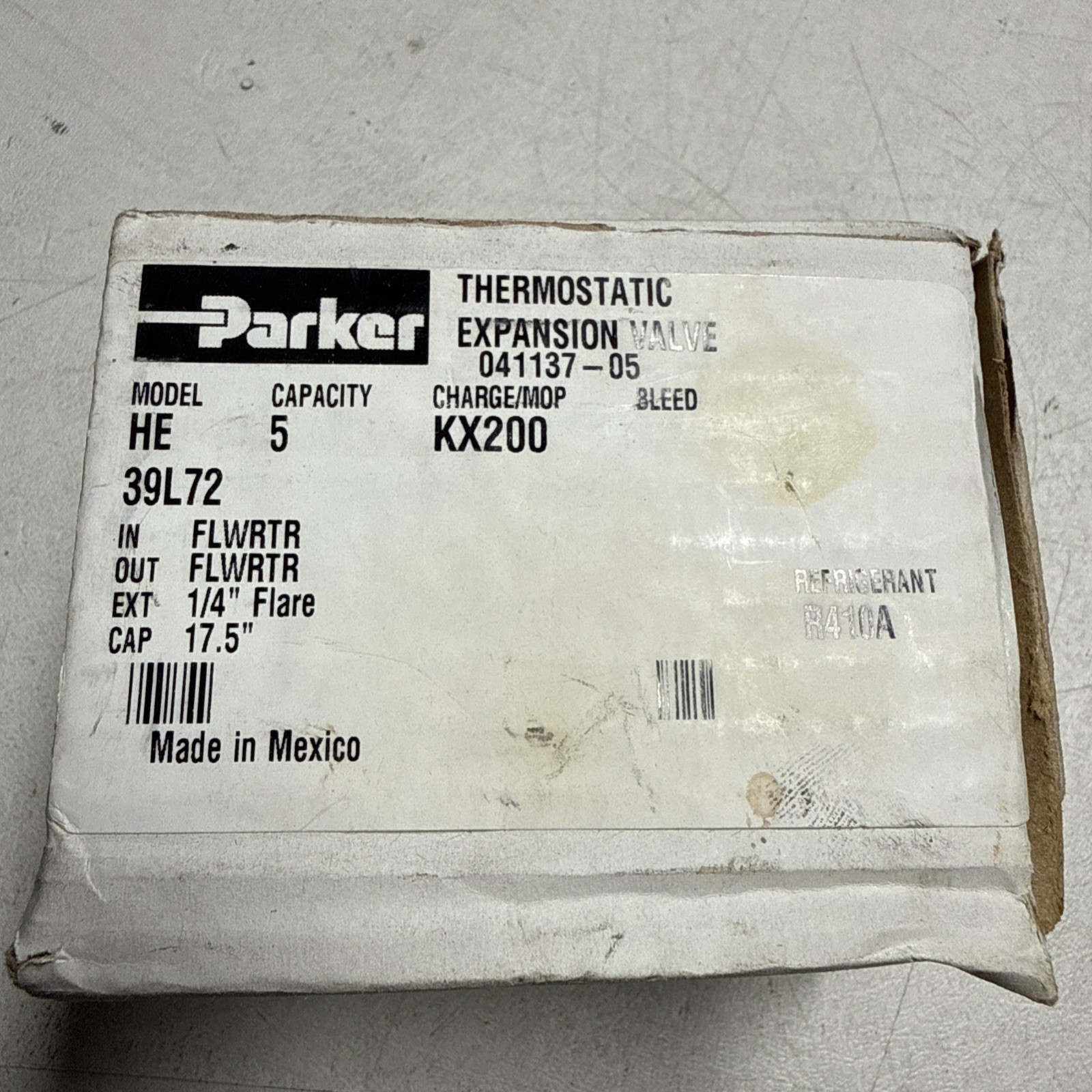 Parker Thermostatic Expansion Valve He KX200 041137-05 for Lennox 39L7201