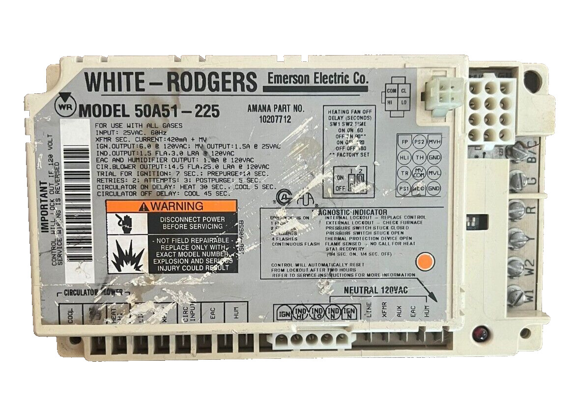 GUARANTEED WORKING TESTED GOOD 50a51-225 Total Furnace Control Board