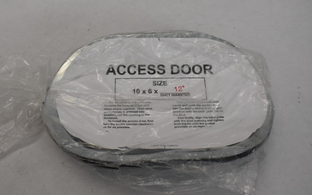 Ruskin Damper & Louver 146017 Curved Steel Access Door 10″ x 6″ for 12″ Ducts