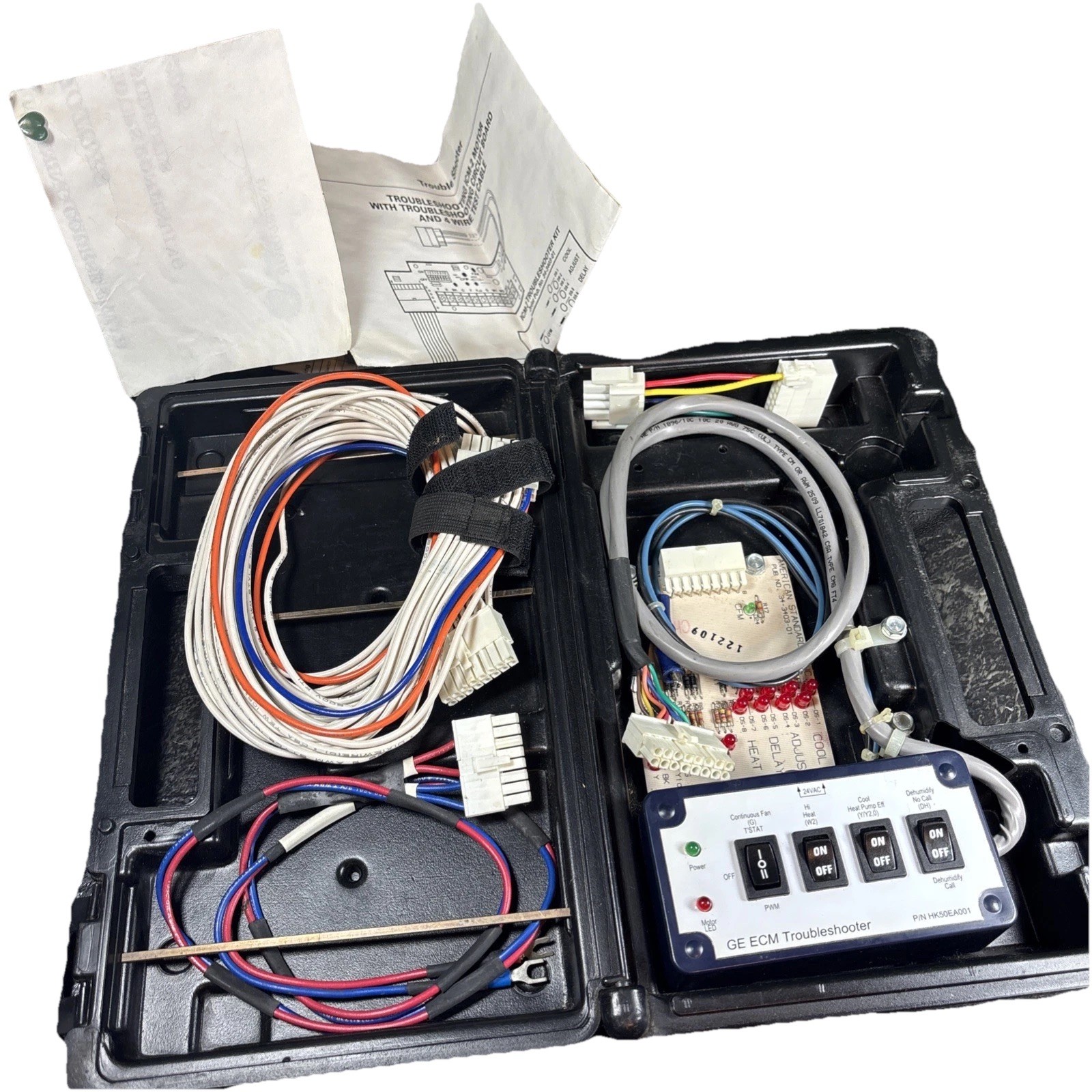 VTG Troubleshooting GE ECM-2 motor with circuit board and Four wire Test Cable