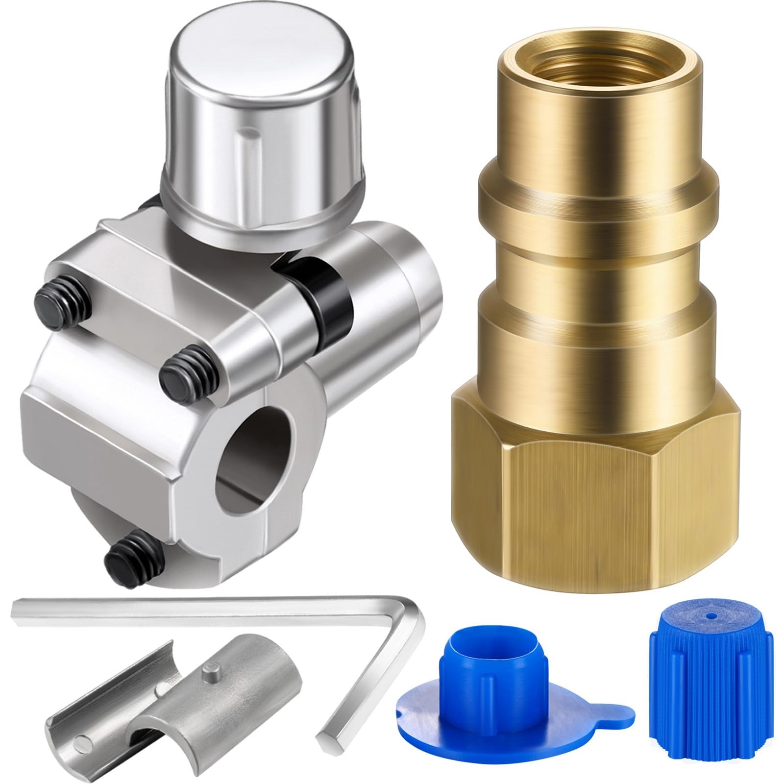 Bullet Piercing Valve Kits with Dust Cap Converts R12 to R134a Fit 7/16 Inch Low