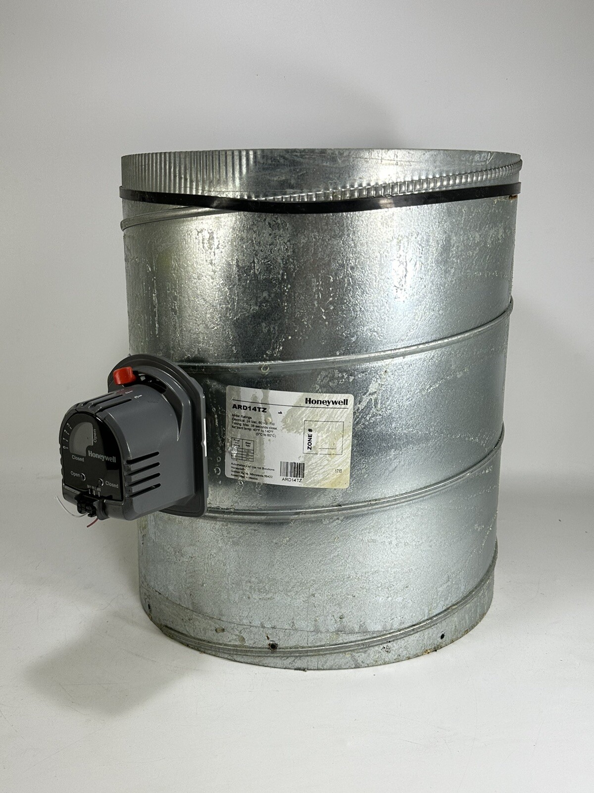 Honeywell ARD14TZ ~ 14in Round Automatic TrueZONE Damper ~ Normally Open