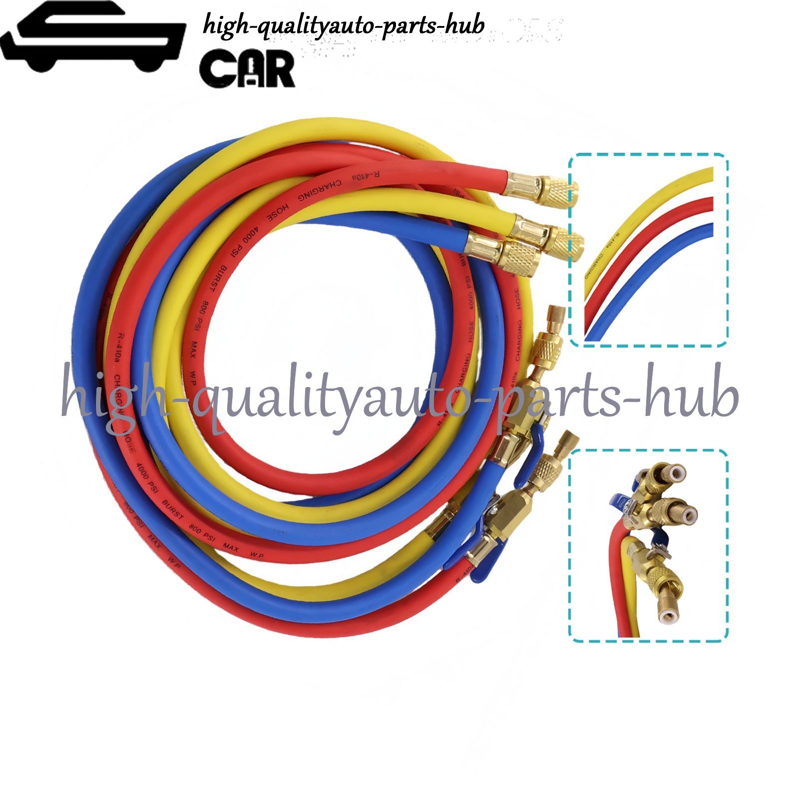 3Pack 29986 Plus II 1/4″ Hose with Compact Ball Valve 72″ for R-410A Refrige US