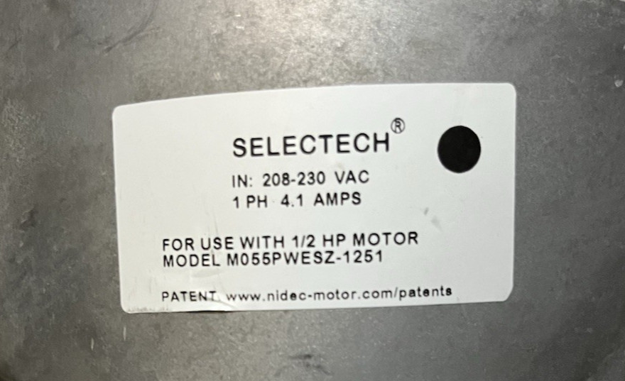SelecTech M065PWESZ-1251 Programmable Motor Control Module 208-230V Ver 43