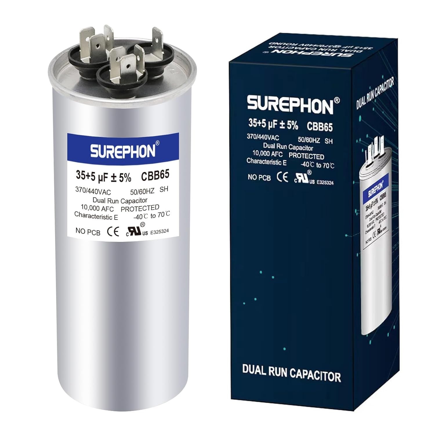 35+5uF Dual Run Capacitor for HVAC Systems