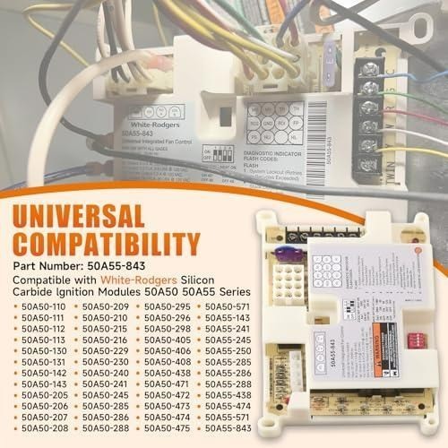 50A55-843 Ignition Control Module Furnace Control Board Universal Integrated Fur