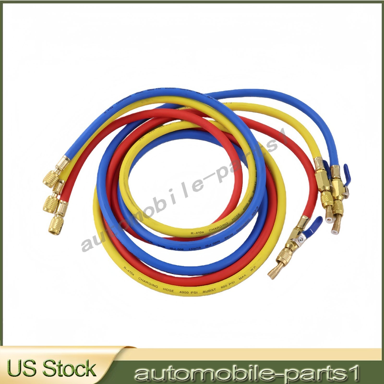 NEW For 29986 Plus II 72″ HVAC Charging Hose Set 1/4″ (3-Pack) USA