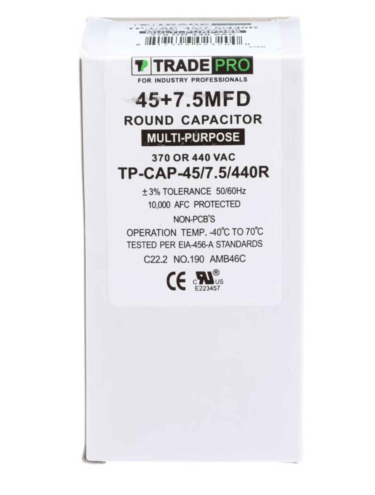 161-193 mfd Motor Start Capacitor 330V HEAVY-DUTY PROFESSIONAL-GRADE – CS161X330
