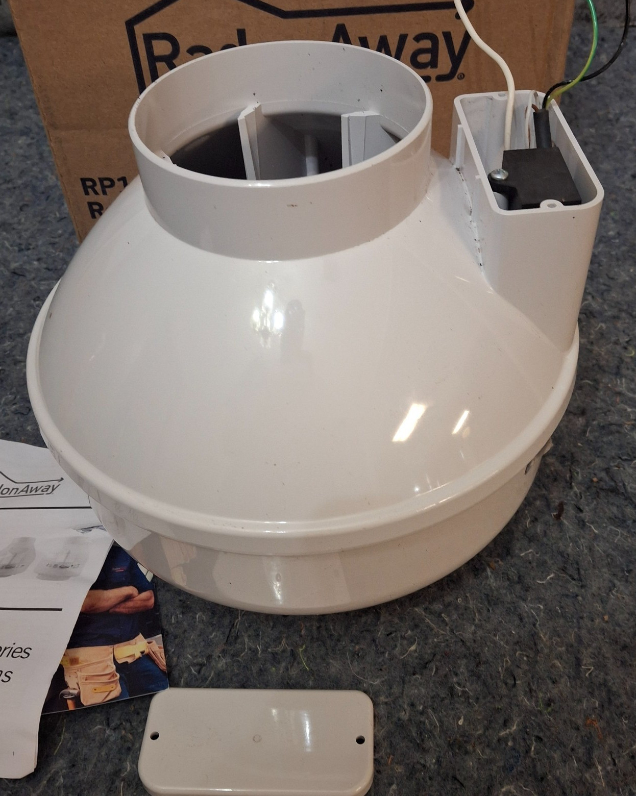 RadonAway RP145C Radon Fan 4.5″ OD 23030-1 White 120V 150CFM *READ*