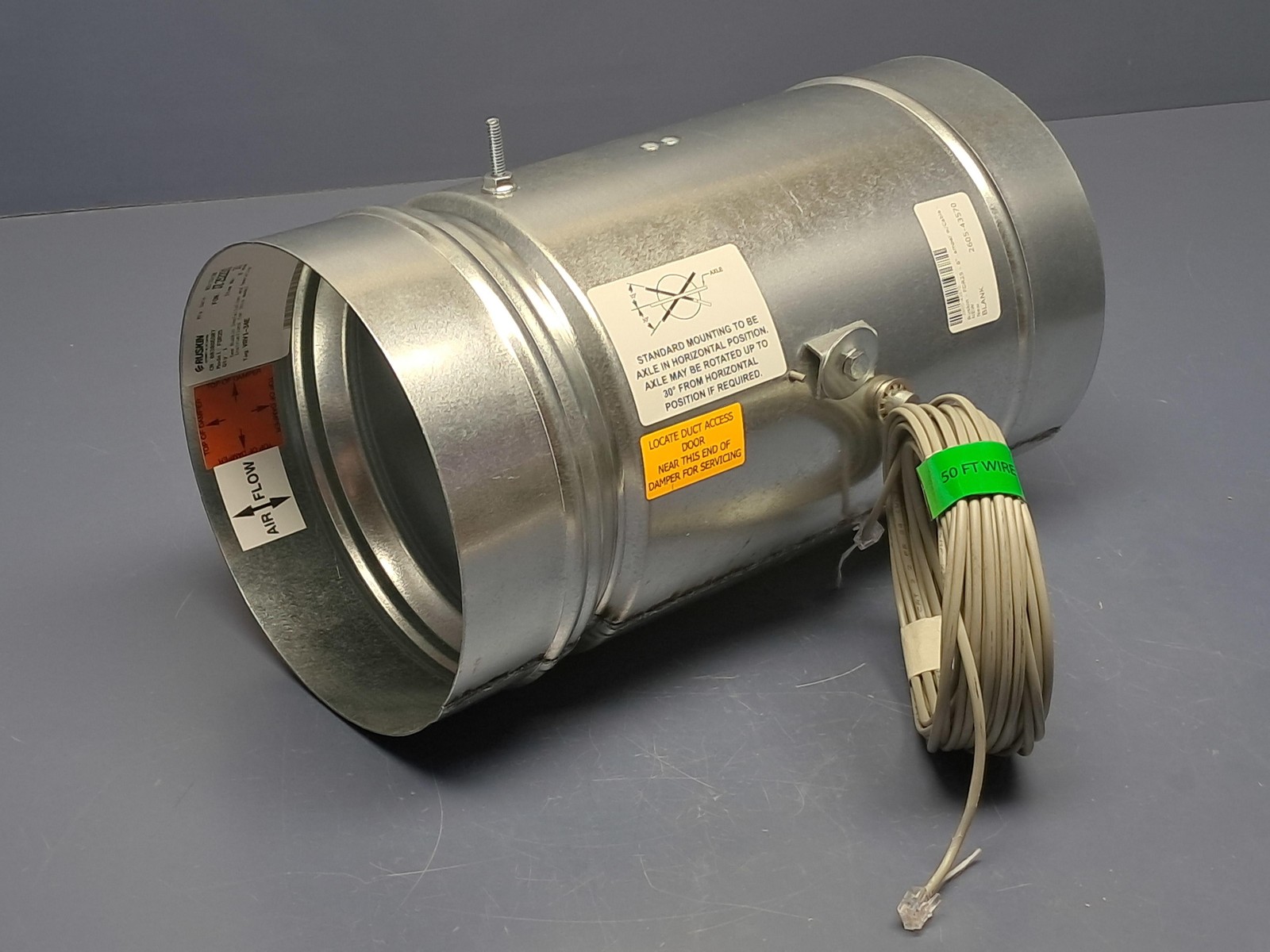 Ruskin – FDR25 – 8″ Round Fire Damper w/Cable – NEW