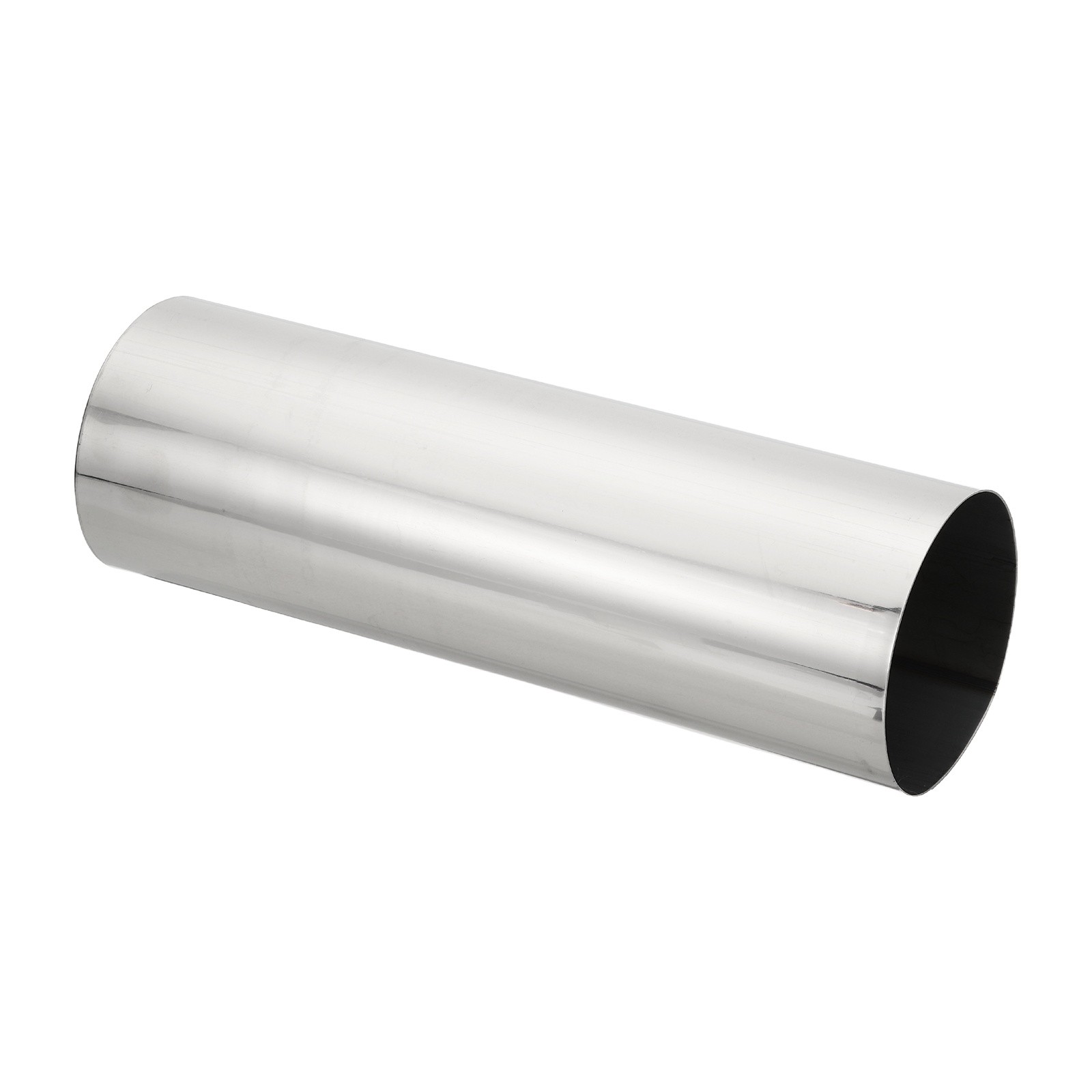 4″ Round Straight 20 Inch Long Stainless Steel Duct Air Pipeline, Silver