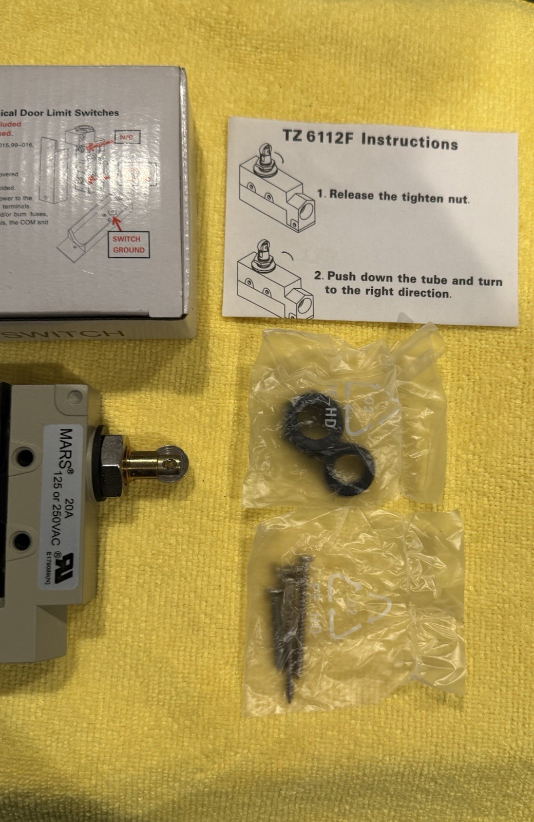 NIB. MARS LIMIT SWITCH 20A, 125/250V, CAT# TZ-6112F-20A … ZB-118 FAST SHIPPING