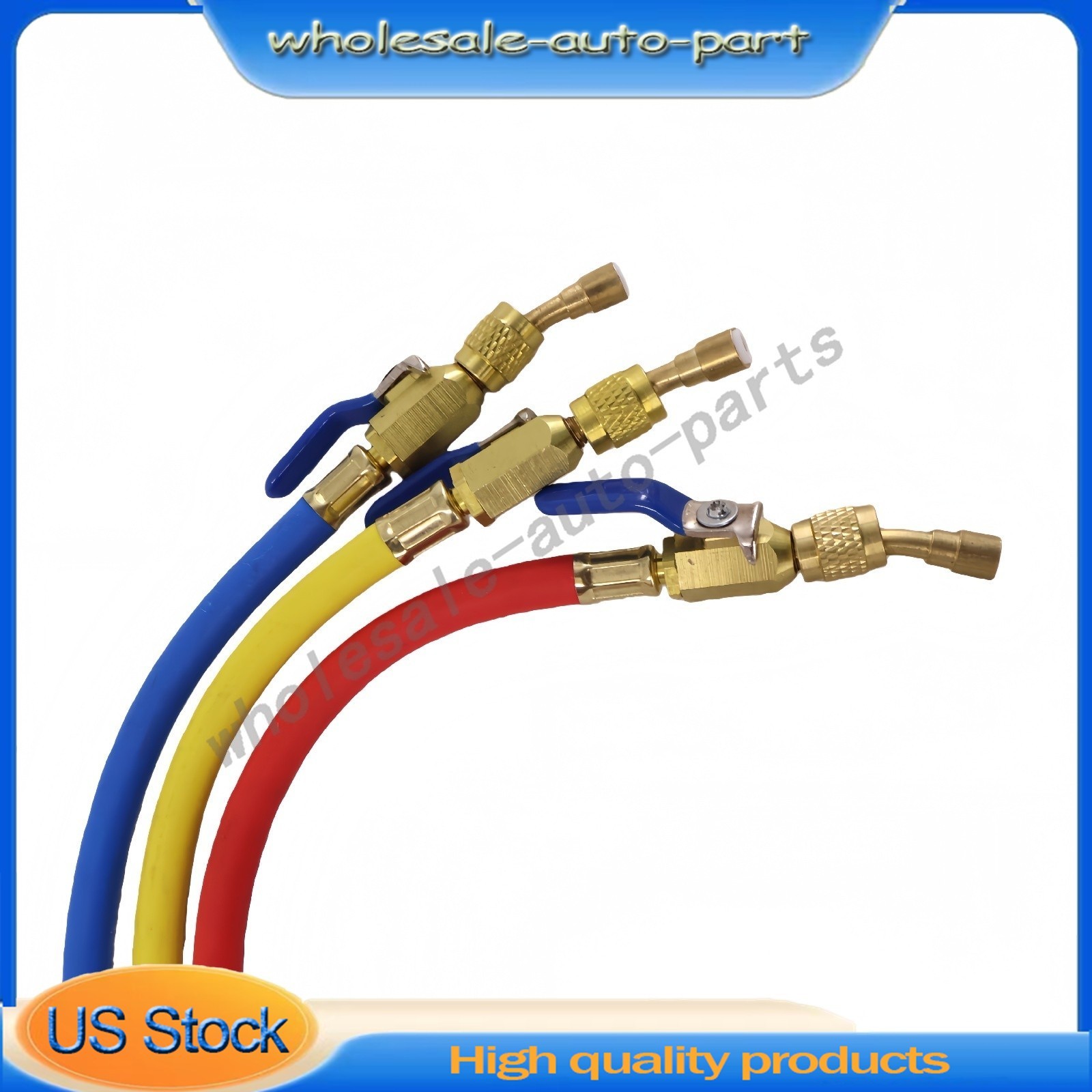 3Pack 29986 For R-410A Refrige Plus II 1/4″ Hose with Compact Ball Valve 72″ US