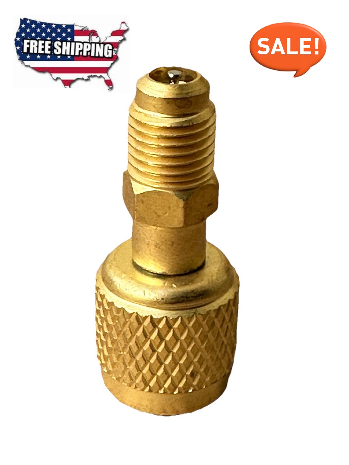 HVAC R32 Reverse Thread 1/4” Female, 1/4” Male Adapter For A2L R454B/R32 Tanks