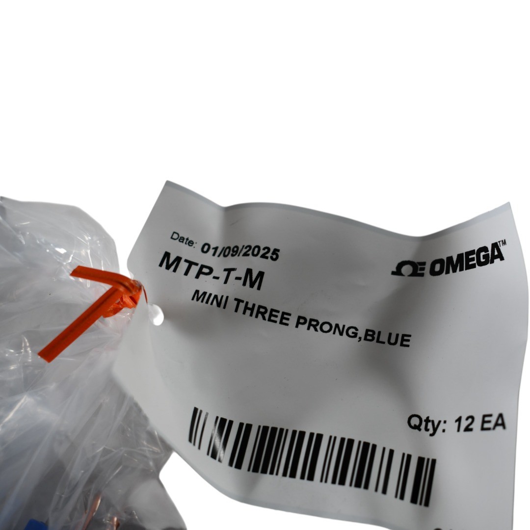 Pack of 12 NEW Omega MTP-T-M Miniature Thermocouple Connector 3 Prong Blue Male