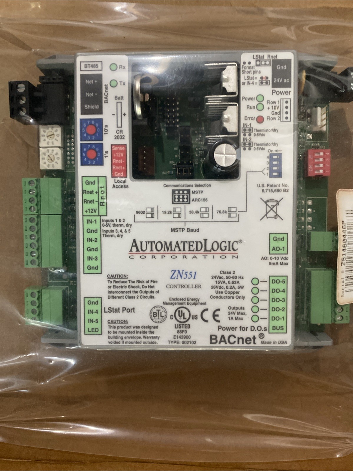 **NEW** Automated Logic ZN551 Zone Controller