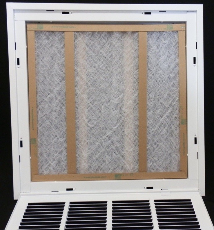 HVAC Premium 32×18 Duct Opening Steel Return Air Filter Grille 1” Filter White