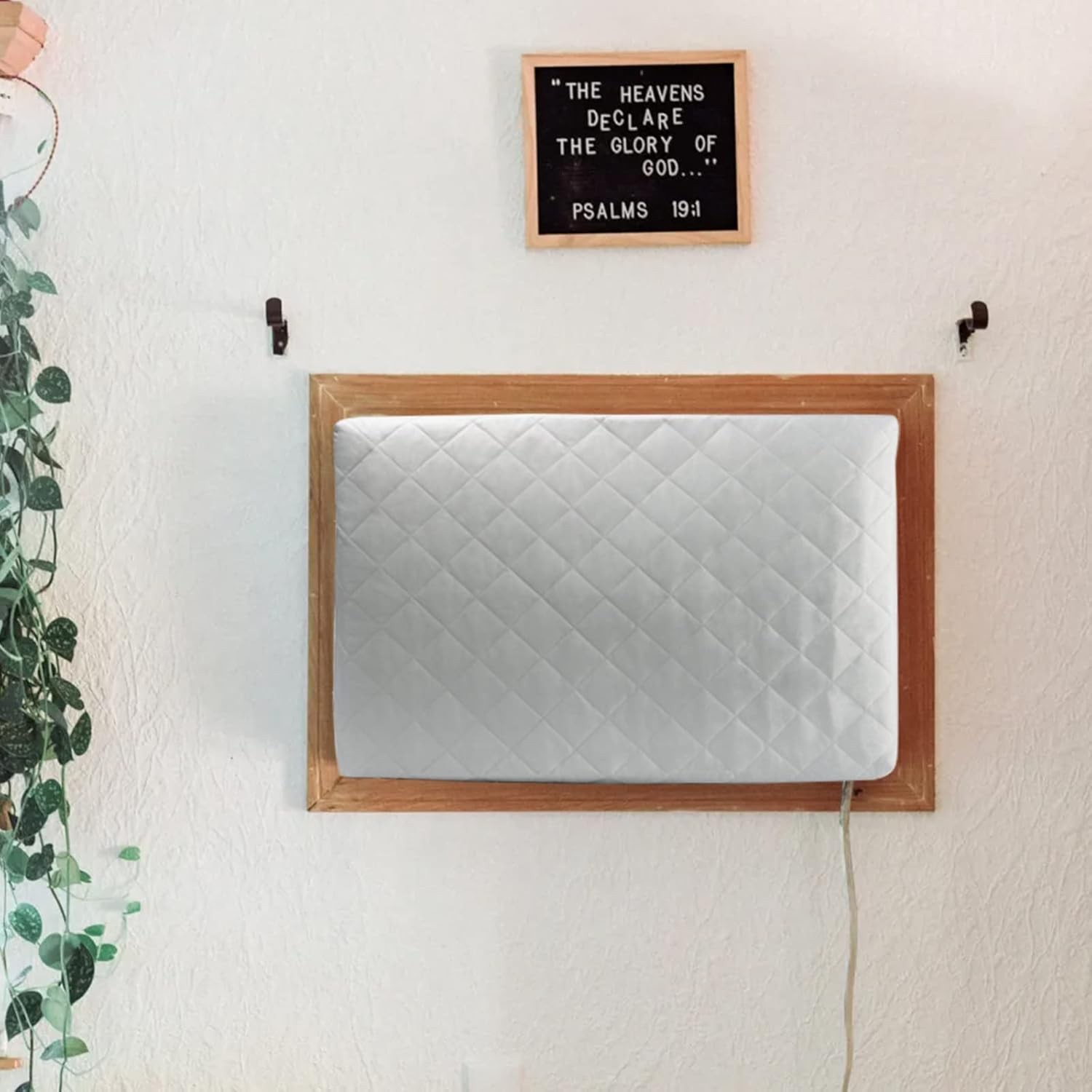 HOXHA 2 Pack Indoor Air Conditioner Cover for Window 21 x 15 x 3.5 inches