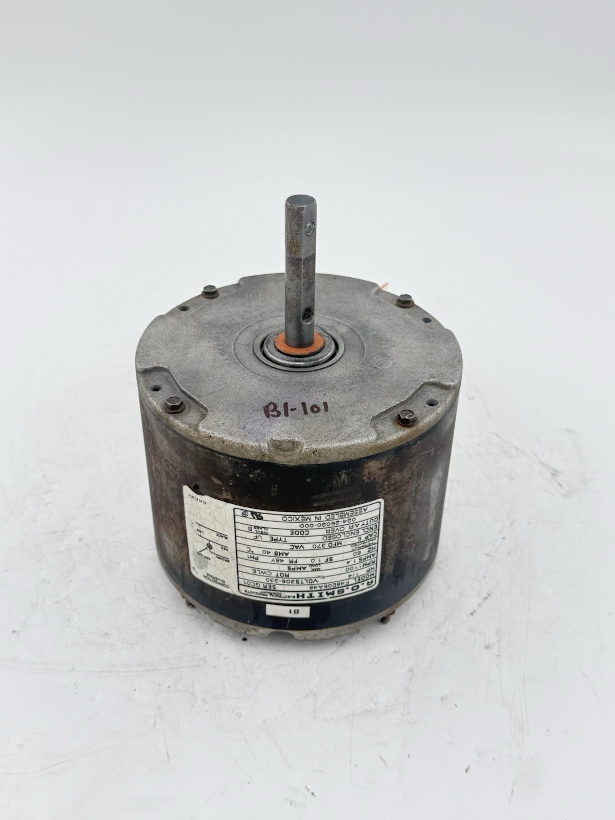 A.O.Smith F48E06A48 1/4 HP 208-230 V 1100 RPM Condenser FAN MOTOR 024-26020-000