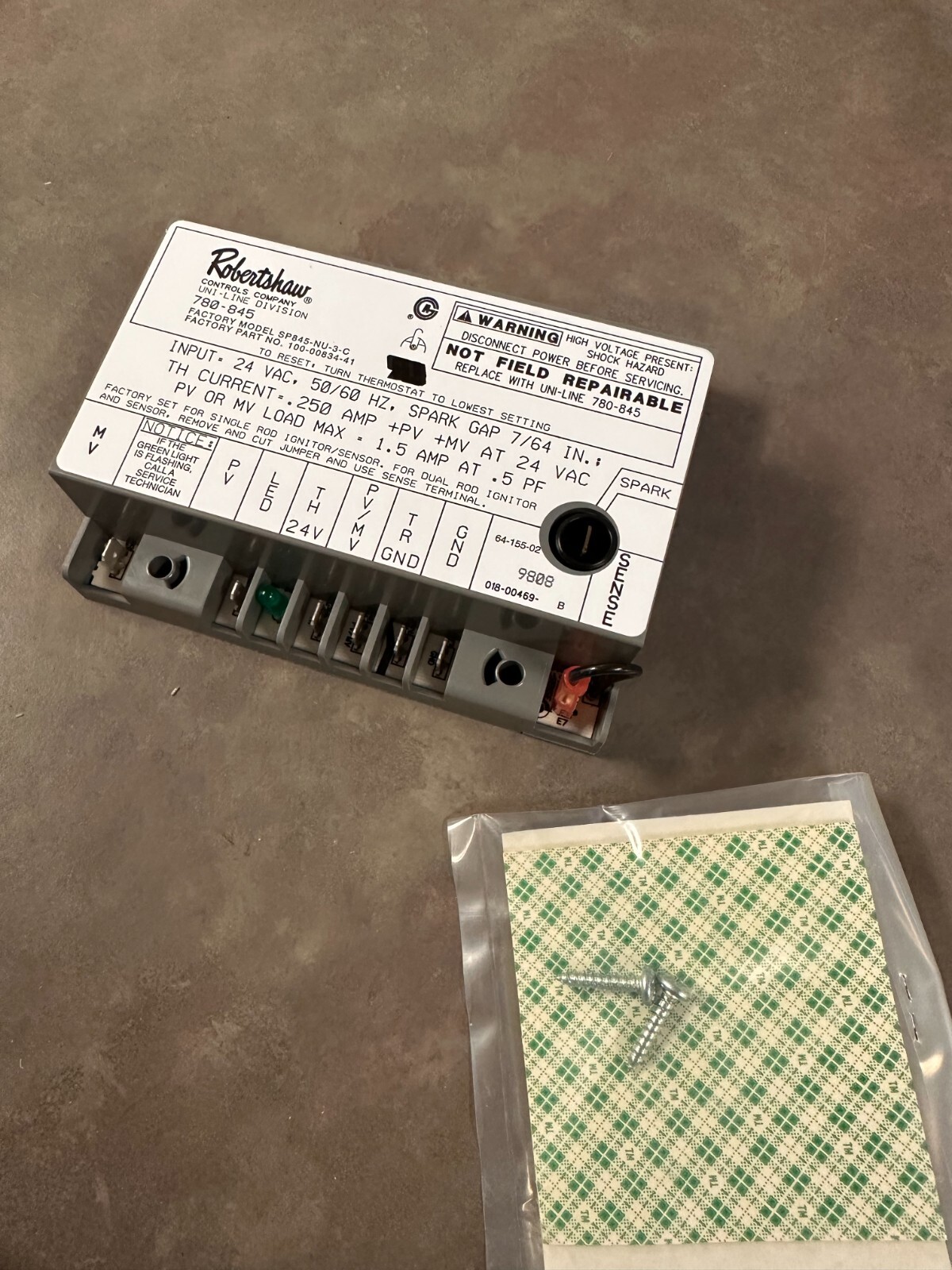 Robertshaw 780-845 ICU Ignition Control Board Kit Universal Lockout for SP845