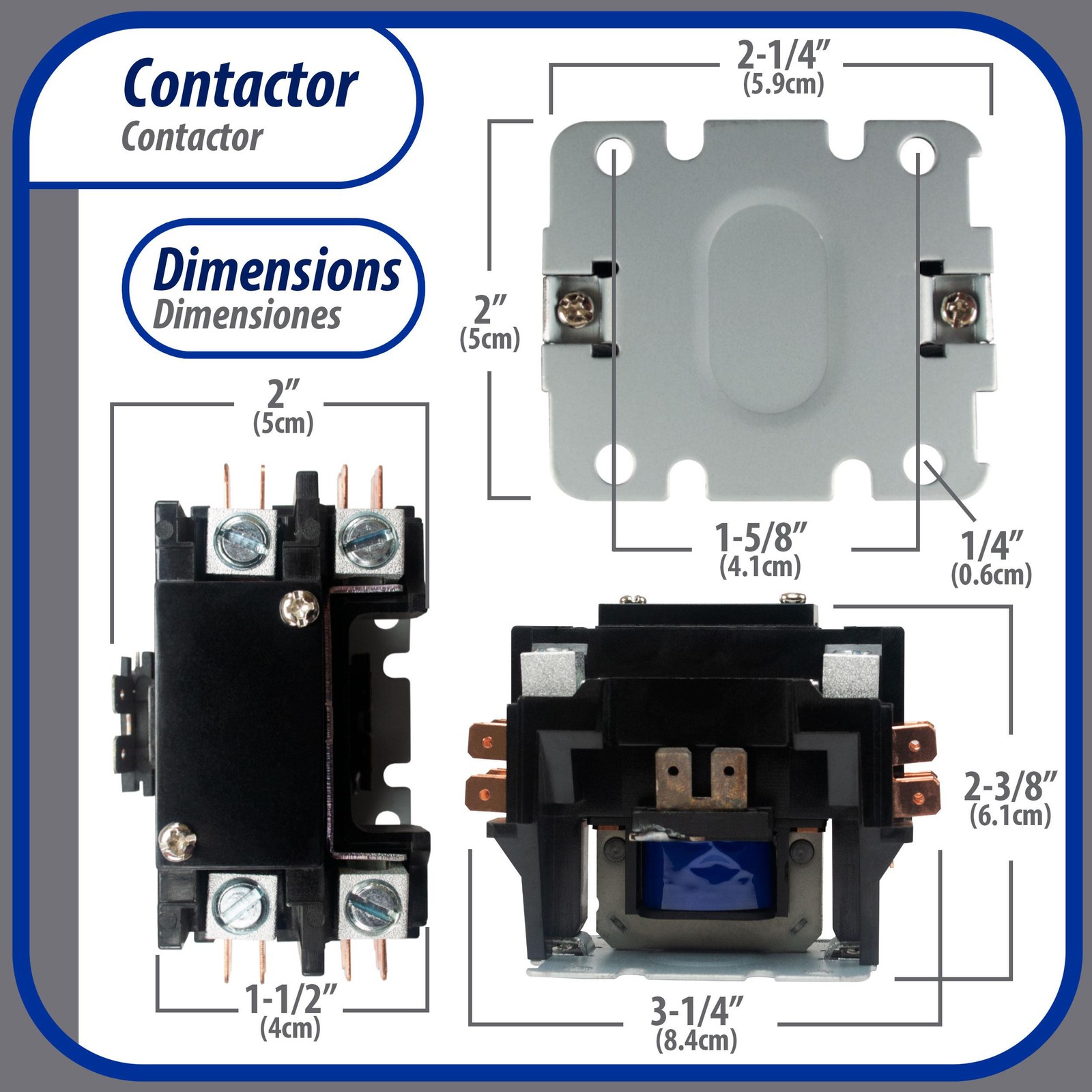 Appli Parts APAC-1S4024 Heavy Duty 1 Pole with Shunt Contactor 40 Amp 24 Volt Co