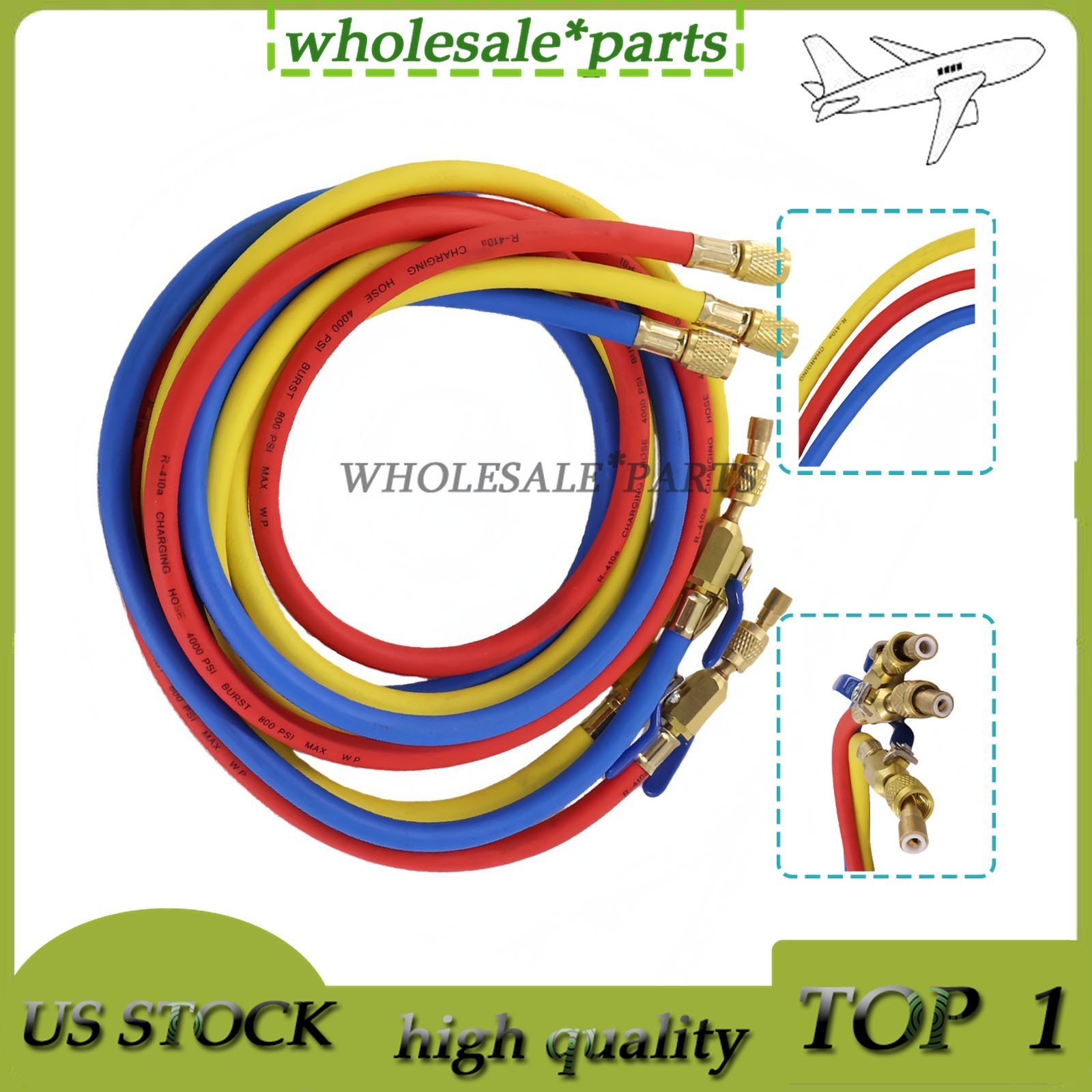 29986 3X Plus II 1/4″ Hose with Compact Ball Valve End Refrigerant Charging Hose