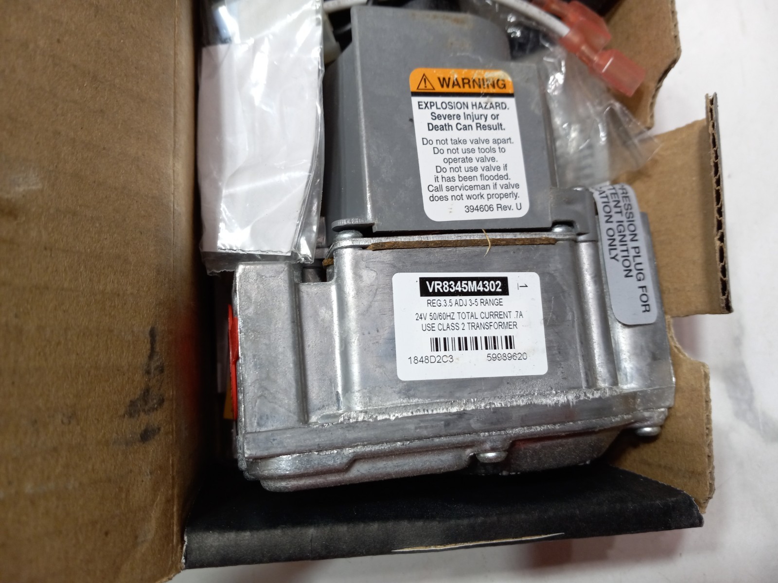 Honeywell Resideo VR8345M Universal Electronic Ignition Gas Control Valve