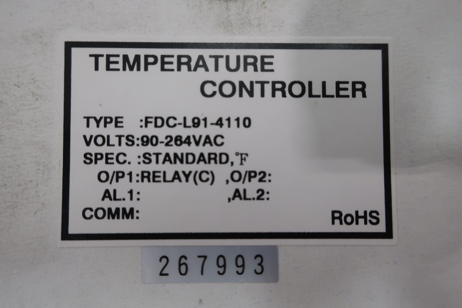 Its FDC-L91-4110 High Limit Temperature Controller 90-264v-ac