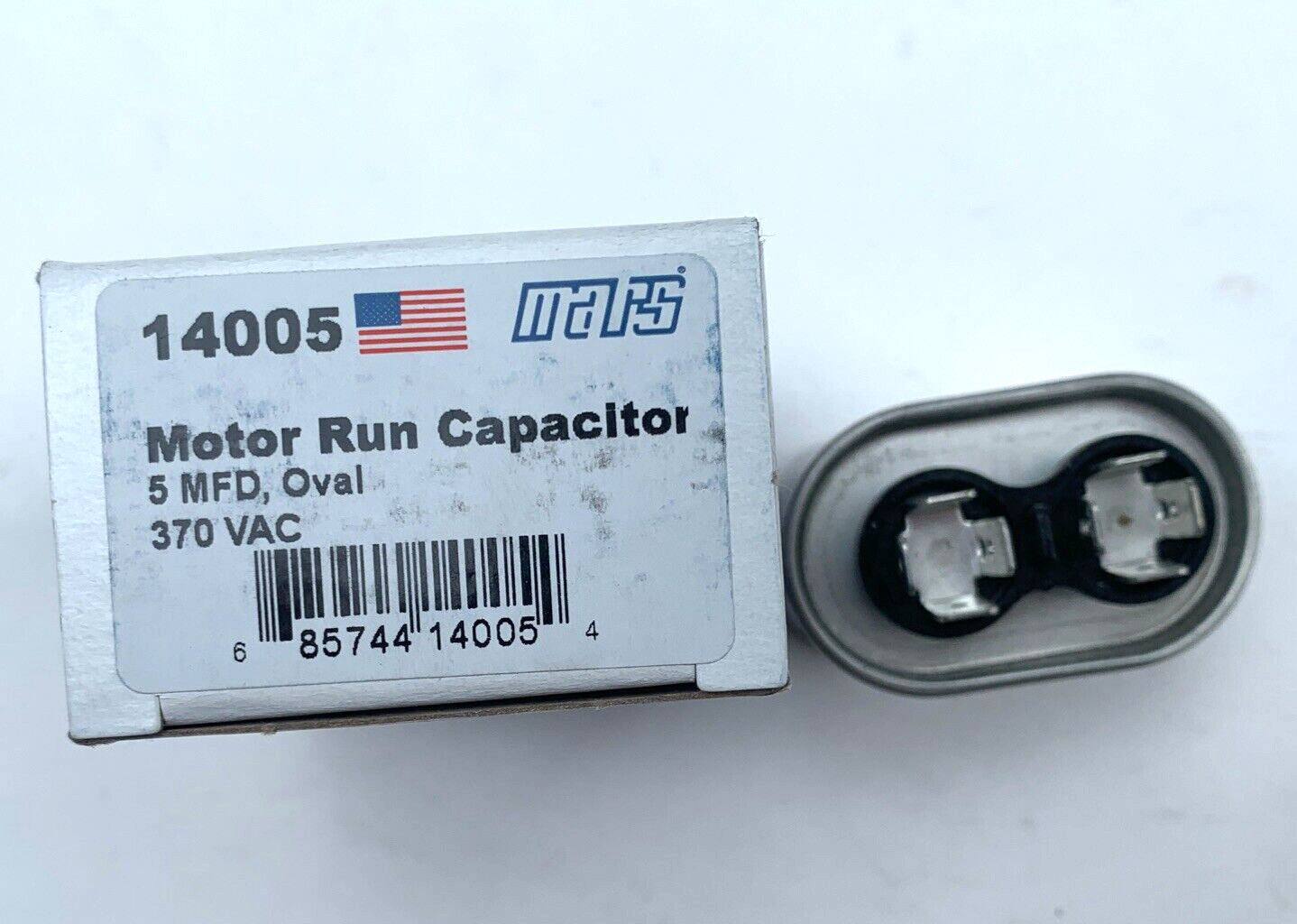 Mars 14005 Oval Motor Run Capacitor 5 Mfd Made in USA, NEW