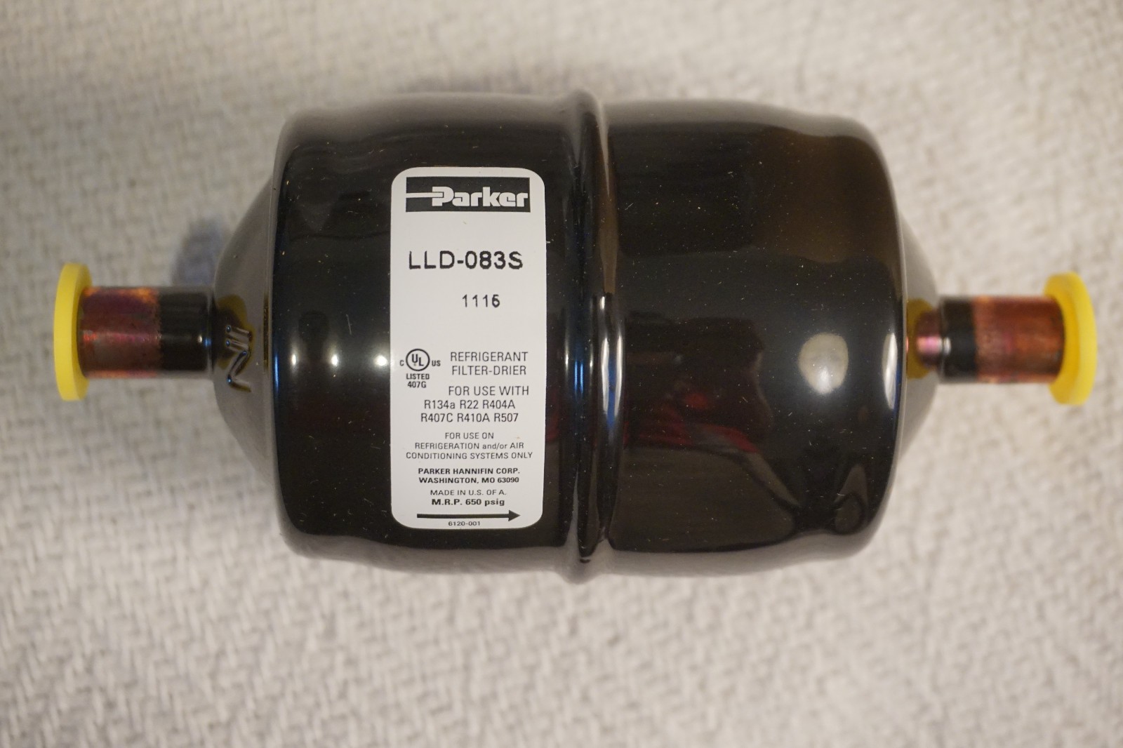 Lot of 25 Parker LLD-083S Gold Label Liquid Line Filter Dryer 3/8″ ODF Solder
