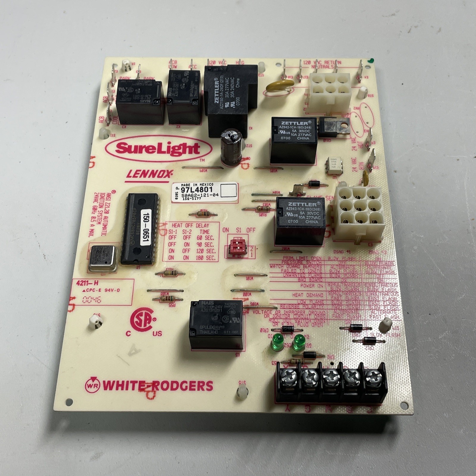 LENNOX 97L4801 SureLight Furnace Circuit Board 50A62-121-04 Guaranteed✅
