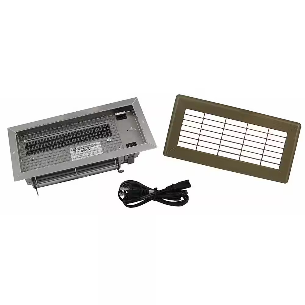 Duct Booster 4 In. X 12 In. Steel Register Booster Fan, Brown with Silent Blower