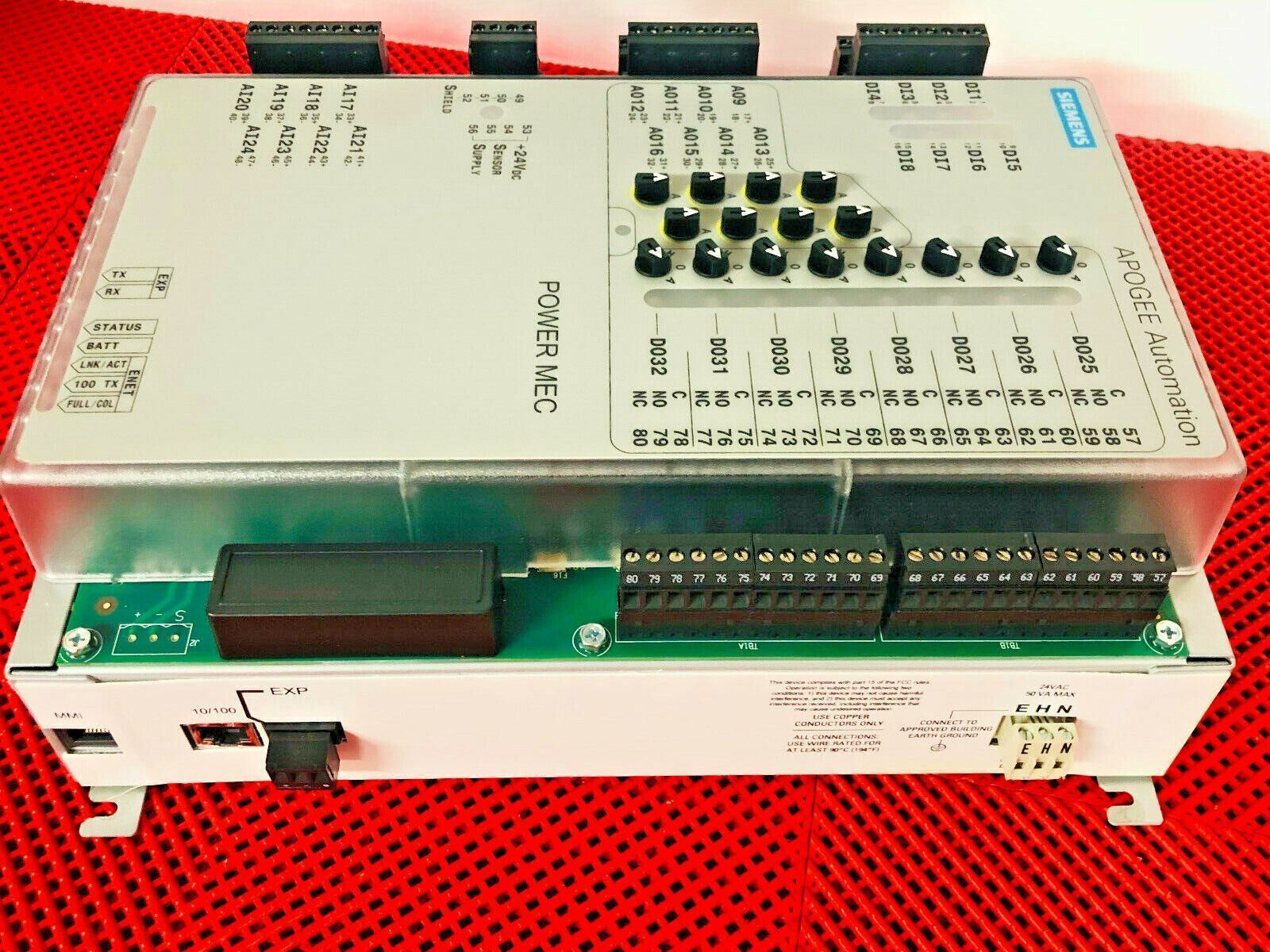 Siemens 549-633 Power MEC Model 1210EB, Apogee Firmware, Pxm, HOA, Enet, Bacnet