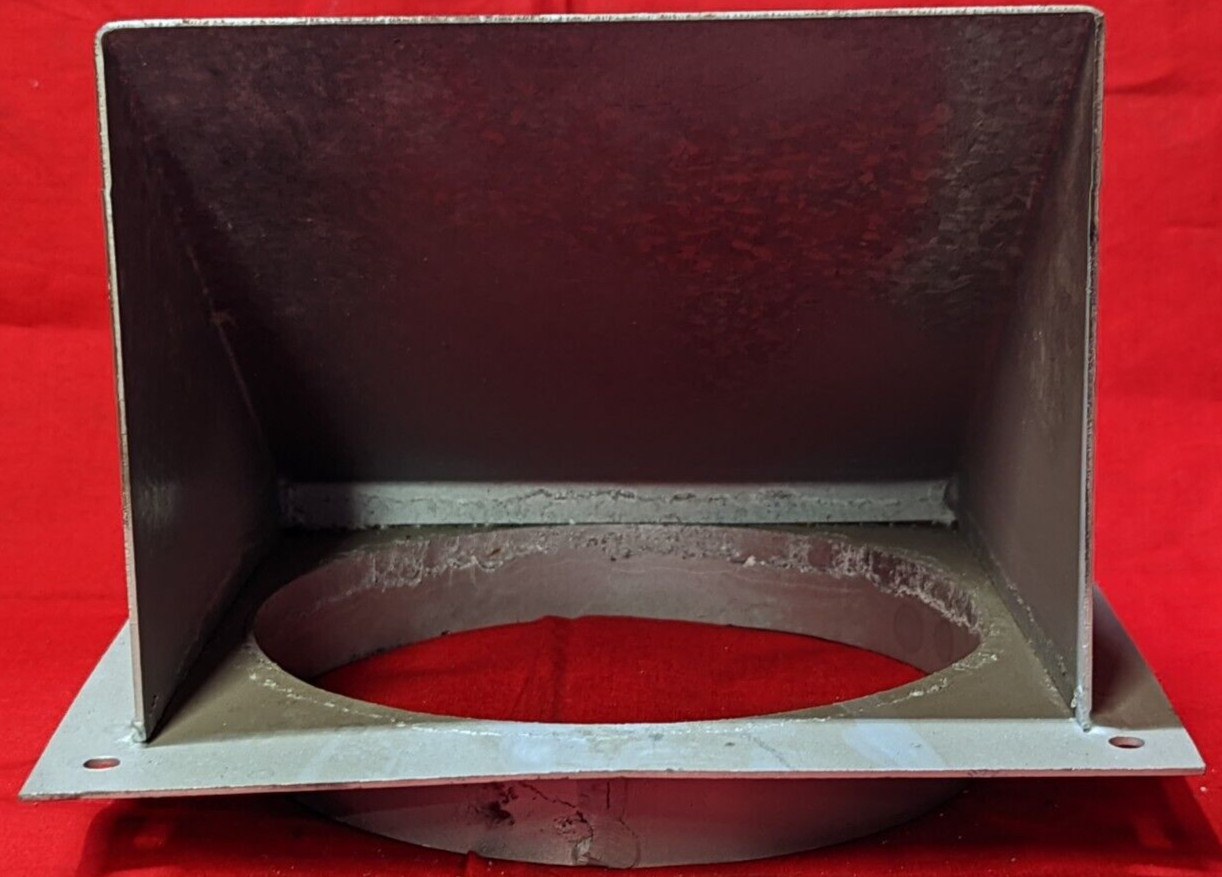 UNKNOWN BRAND HOODED VENT HEAD 6″ X 6″ X 5″ GALVANIZED STEEL 1/4″ MOUNT HOLES