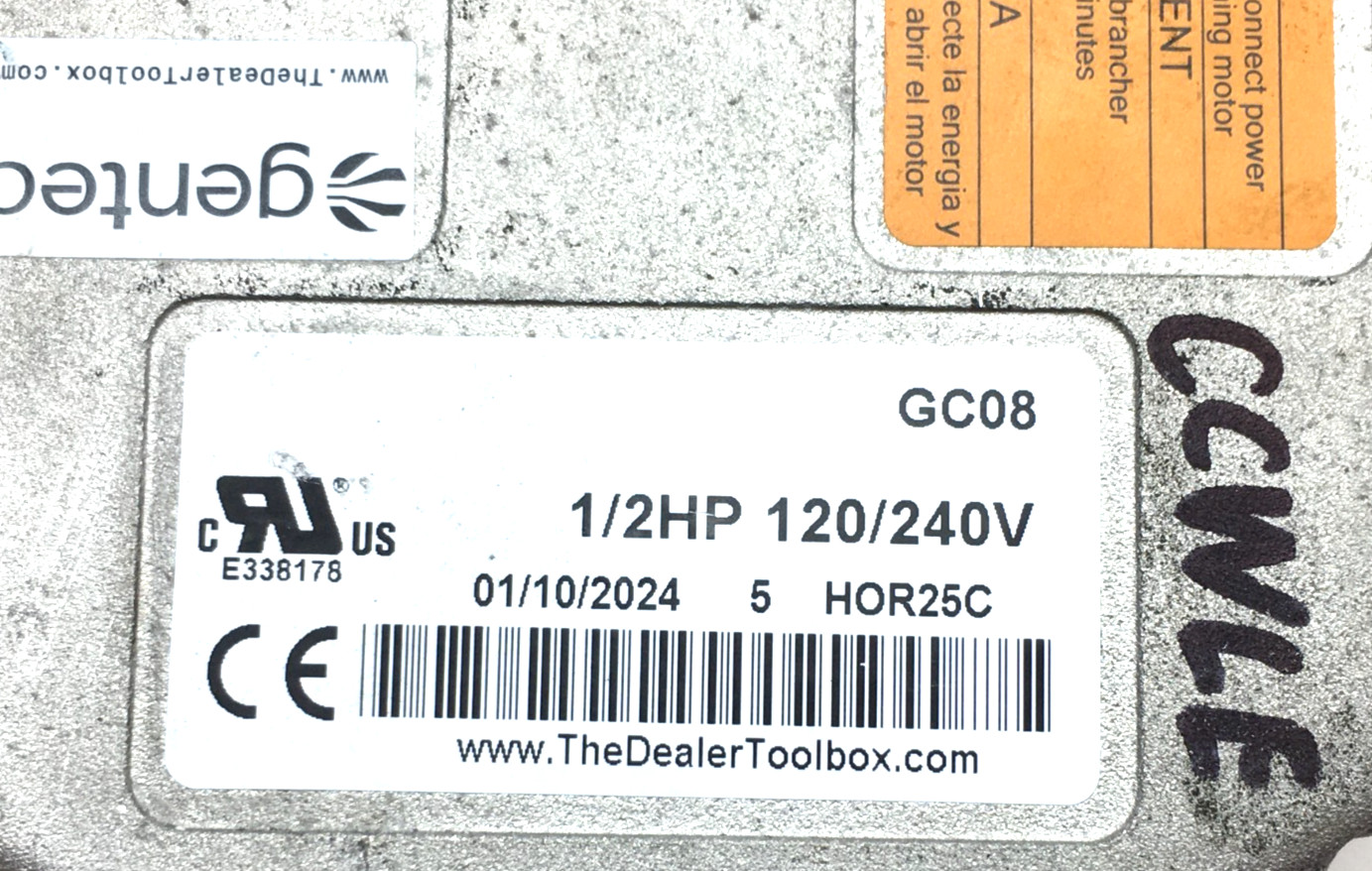 Genteq GC08 Module Only 1/2HP 120/240V CCWLE used #J170