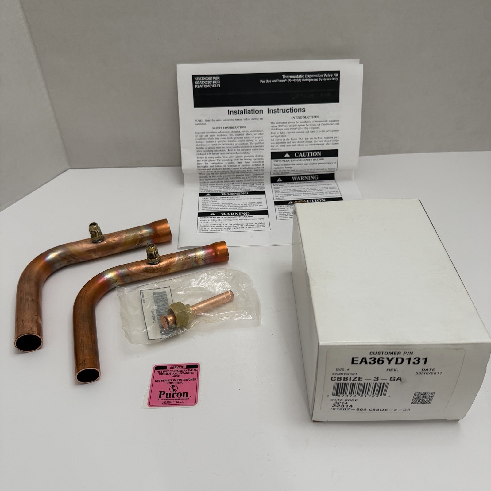 Carrier KSATX0301PUR TXV Kit Thermostatic Expansion Valve R410A OEM New Open Box