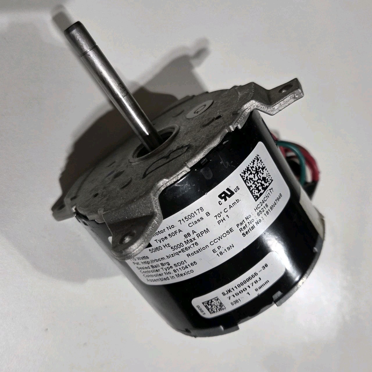 71500178 HC24CN117 81104165 inducer motor not tested sold as is