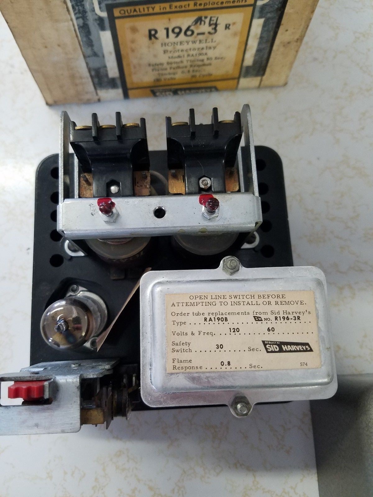 Honeywell Sid Harveys Remanufactured RA190B R196-3R BURNER PROTECTORELAY