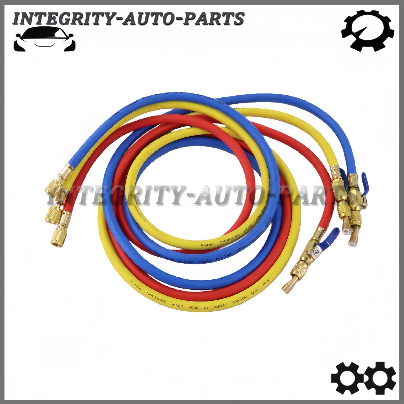 3Pack 29986 Plus II 1/4″ Hose with Compact Ball Valve 72″ Fit for R-410A Refrige