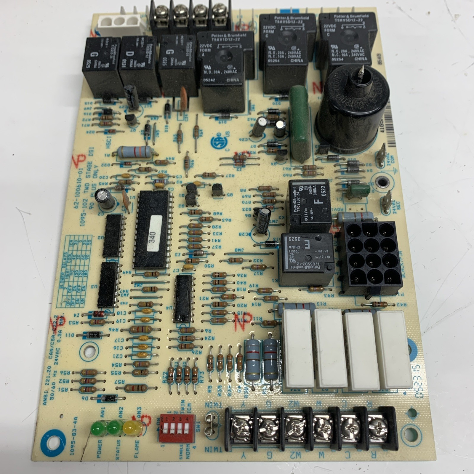 Rheem 1095-102 Furnace Control Circuit Board 62-100610-01