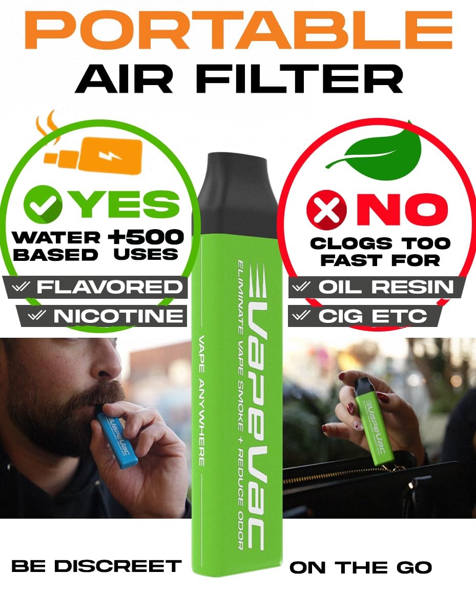 VapeVac(Registered AMZ Brand) – Pocket-Sized Personal Air 1 Pack, Green