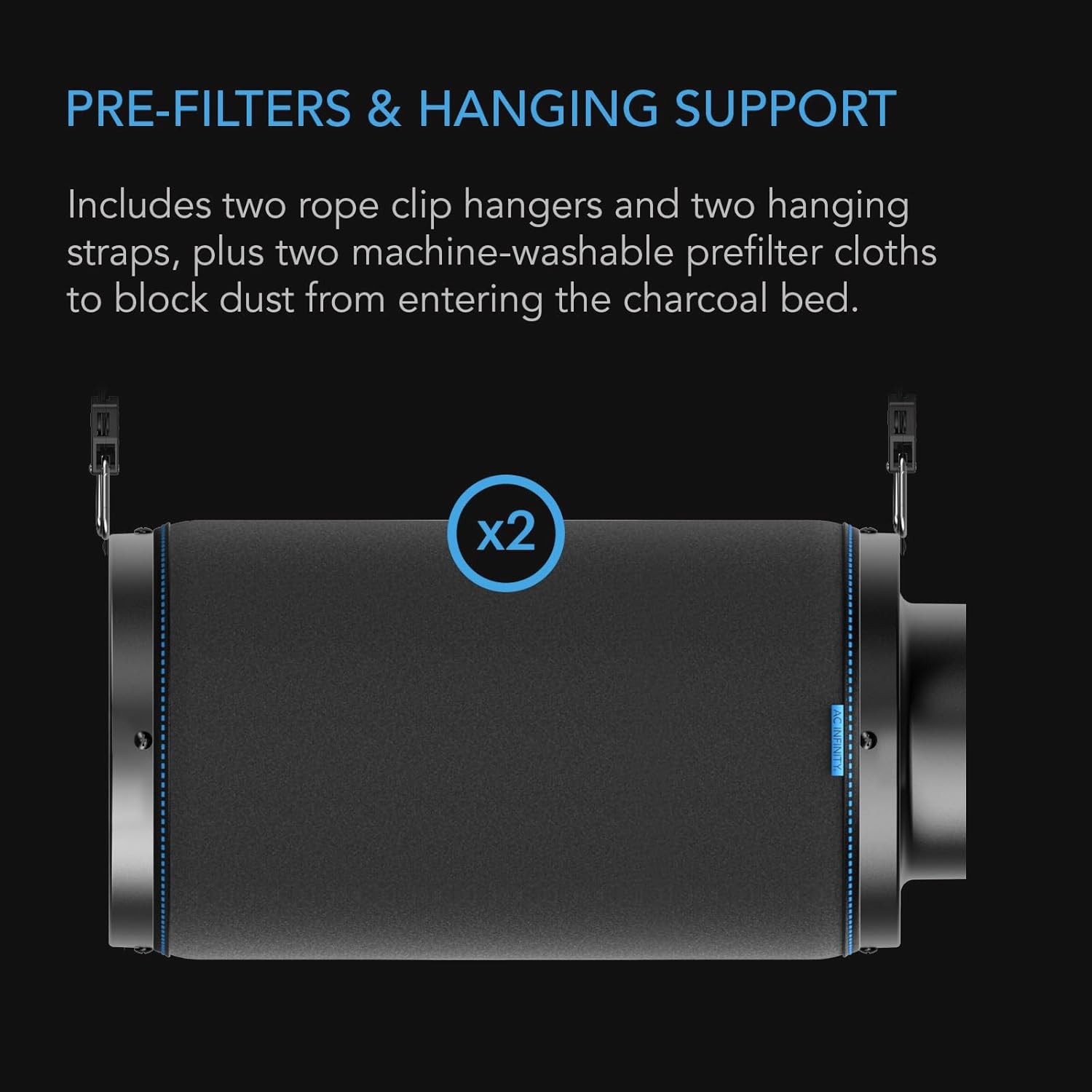 AC Infinity Air Carbon Filter 6 Inch for Hydroponics, Grow Rooms